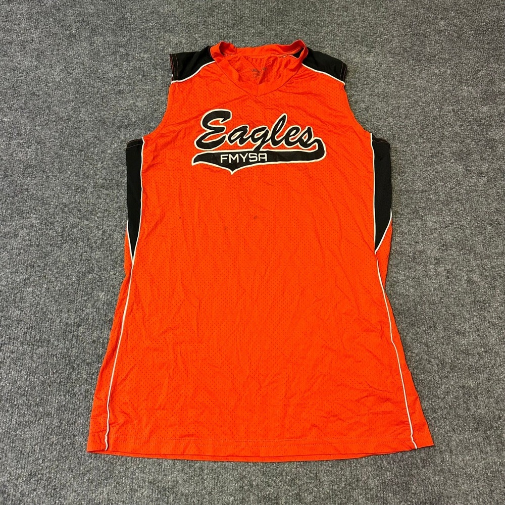 High Five Jersey Womens Size S Orange Eagles FMYSA Sleeveless Mesh Athletic Tank